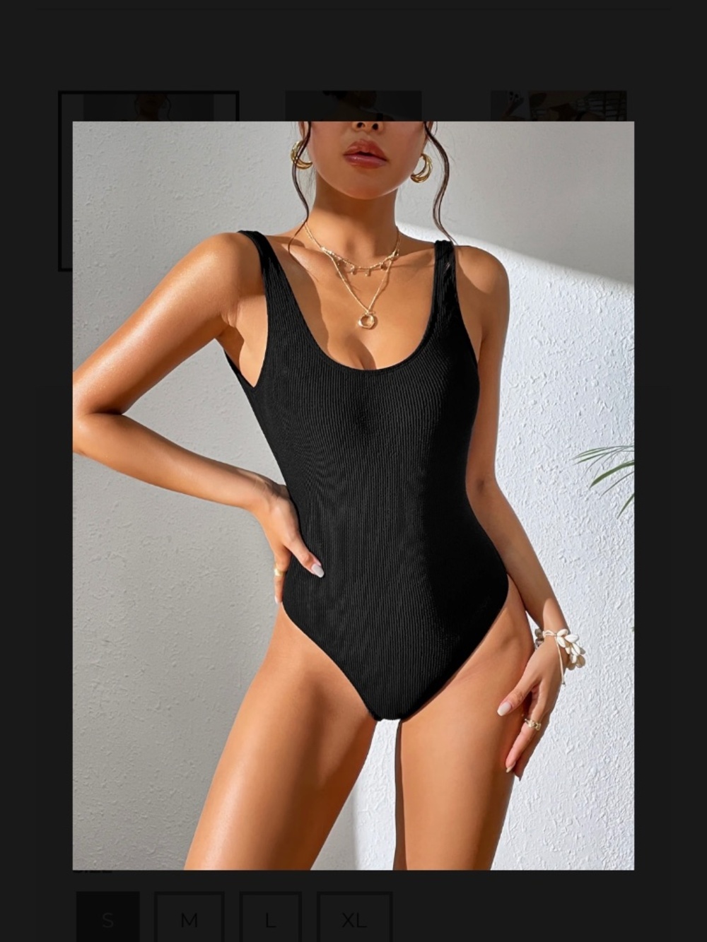 Dix Perfect NWT black classic low back one price swimsuit Medium